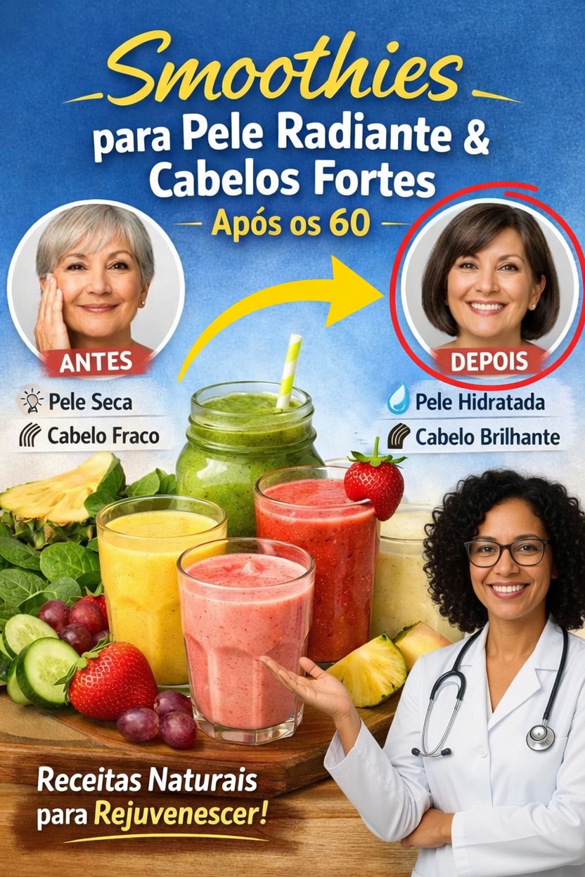 7 Receitas Simples de Smoothies Diários para Fortalecer a Pele e o Cabelo Depois dos 60