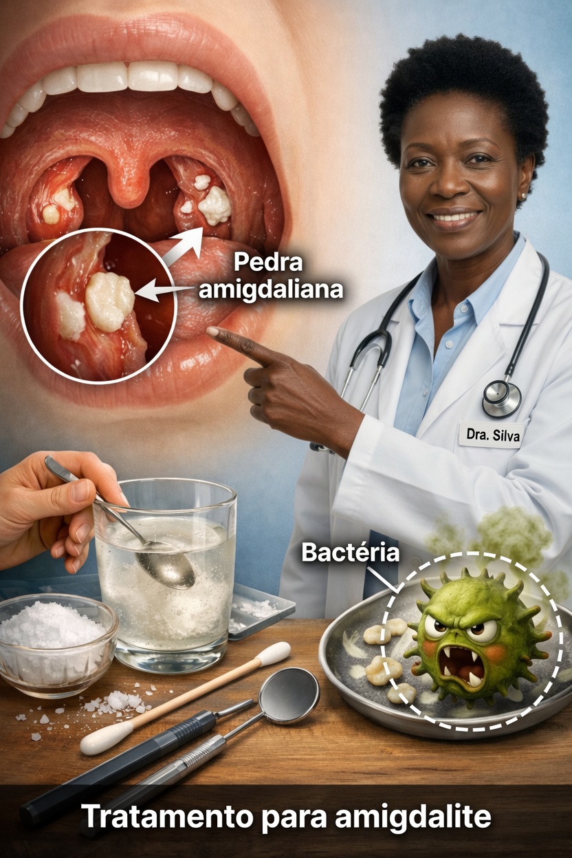 Por que pequenas pedras brancas e malcheirosas continuam surgindo na sua boca?