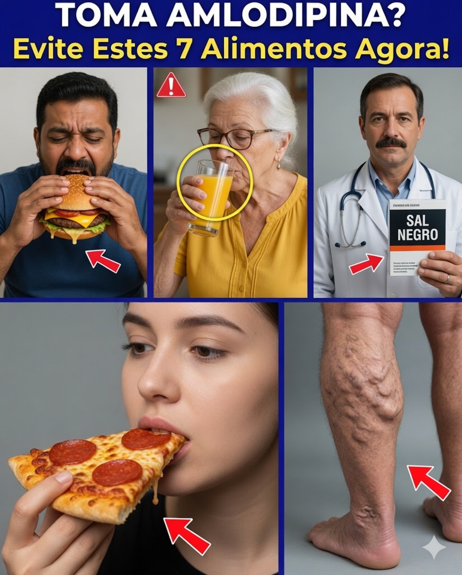 7 alimentos que podem piorar silenciosamente os efeitos colaterais da amlodipina (e trocas inteligentes para se sentir melhor rapidamente)