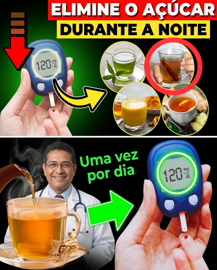 Elimine o excesso de açúcar no sangue durante a noite com estas 8 bebidas naturais poderosas