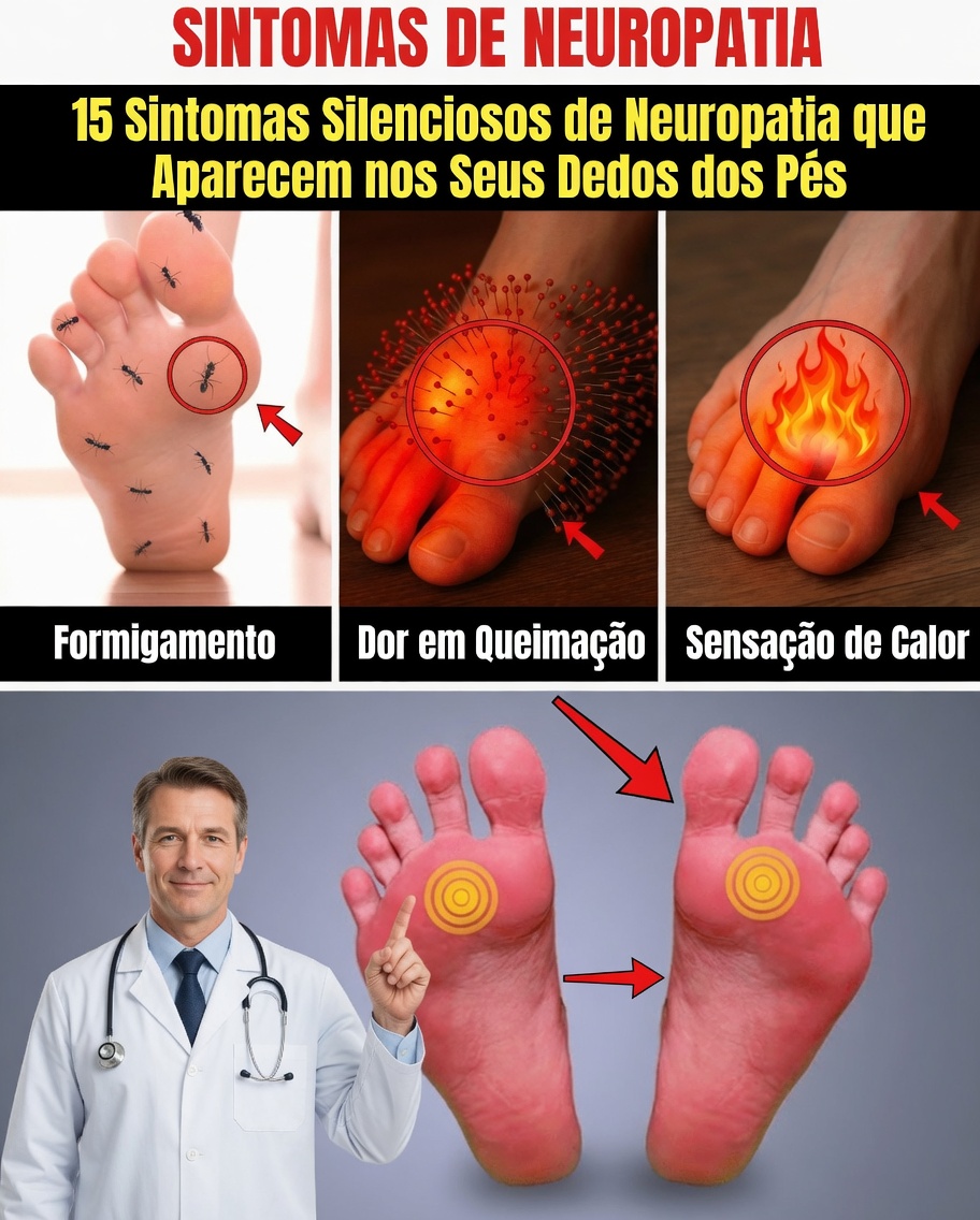 15 Sintomas Silenciosos de Neuropatia que Começam nos Dedos dos Pés: Você Está Ignorando Esses Primeiros Sinais de Alerta?
