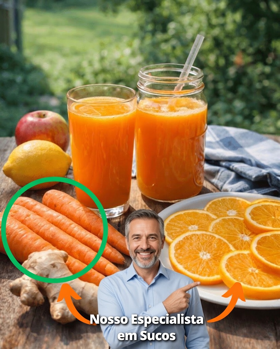 Como Preparar um Suco Refrescante de Cenoura, Laranja, Maçã e Gengibre para Apoiar a Imunidade no Dia a Dia