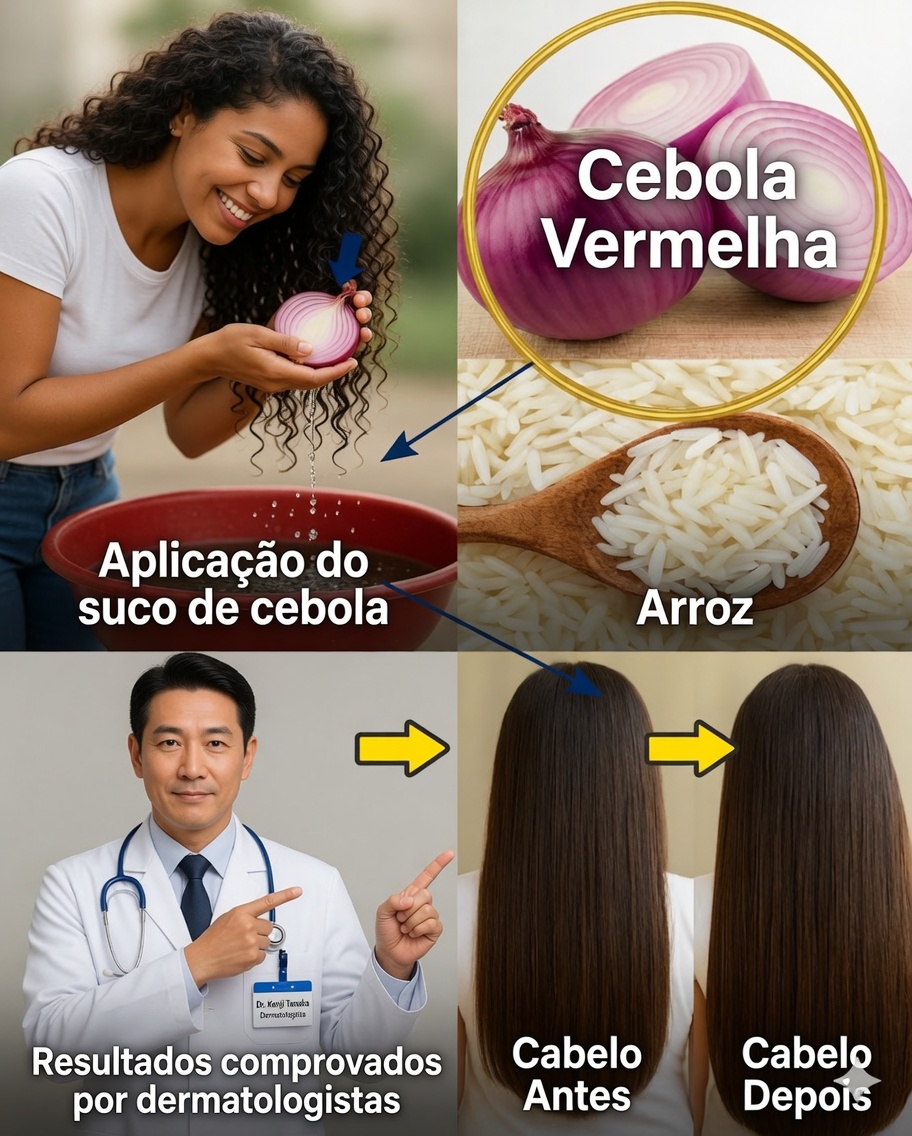 Esta Receita Vai Fazer Seu Cabelo Crescer Loucamente: O Poder da Cebola e do Arroz para Alongar e Engrossar os Fios