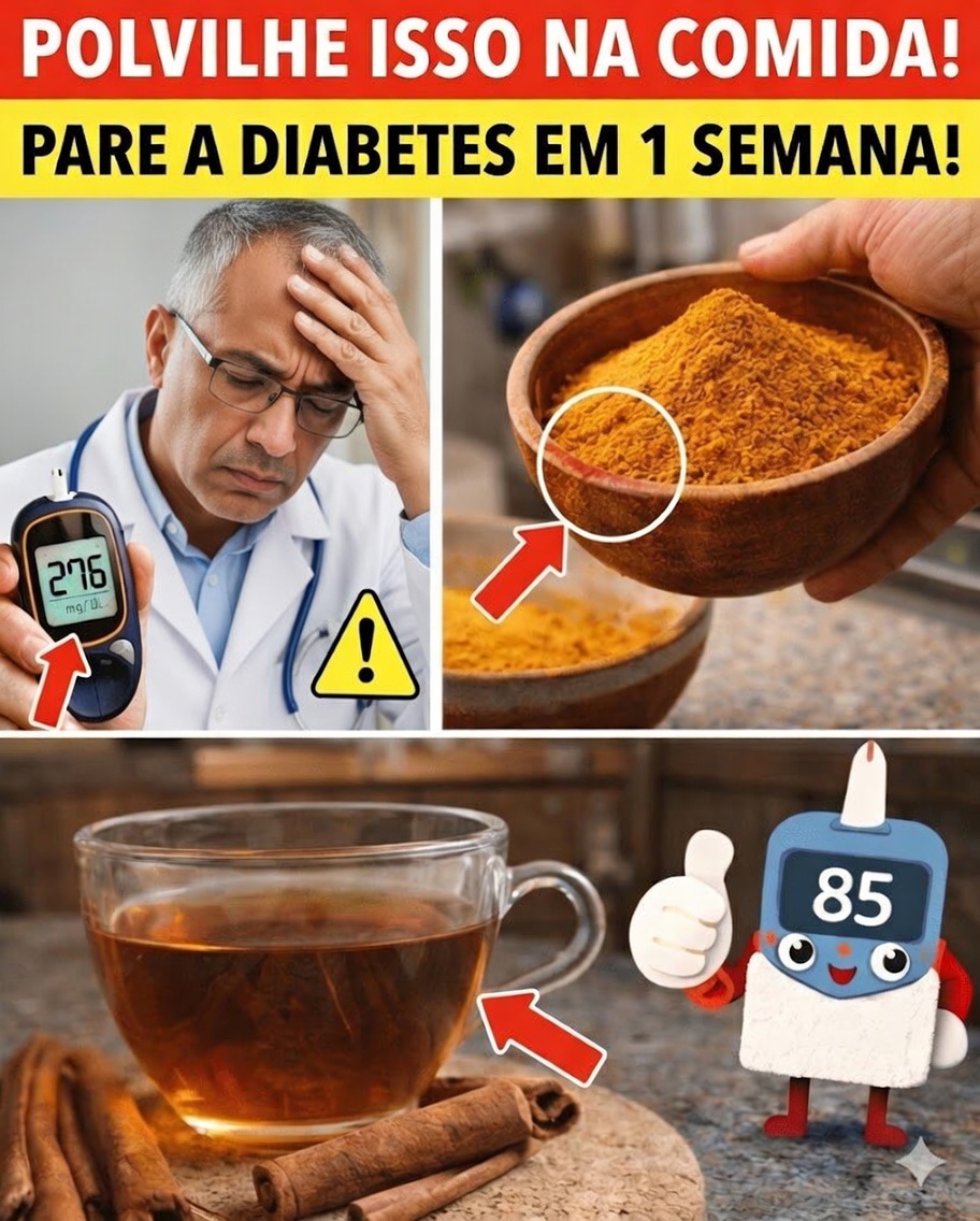 Mais de 60 anos? Polvilhe ISTO todos os dias e ajude a estabilizar o açúcar no sangue em apenas 7 dias