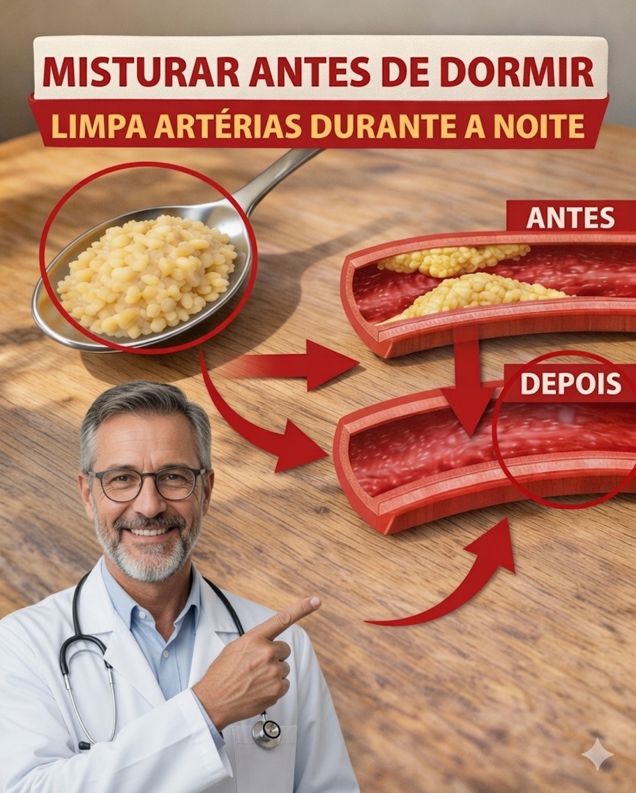 Misture estes 3 ingredientes da cozinha antes de dormir — suas artérias podem agradecer pela manhã