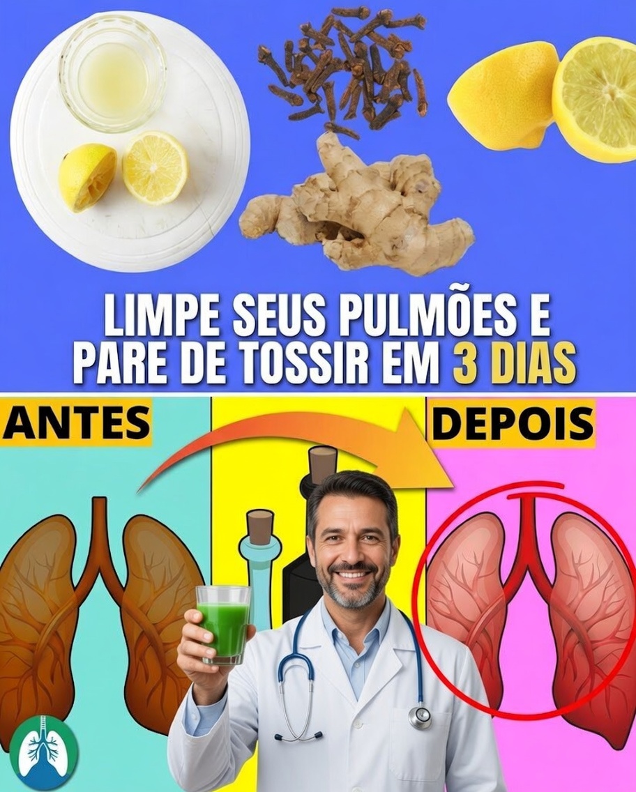 Limpe seus pulmões e pare de tossir em apenas 3 dias! Receita natural contra bronquite