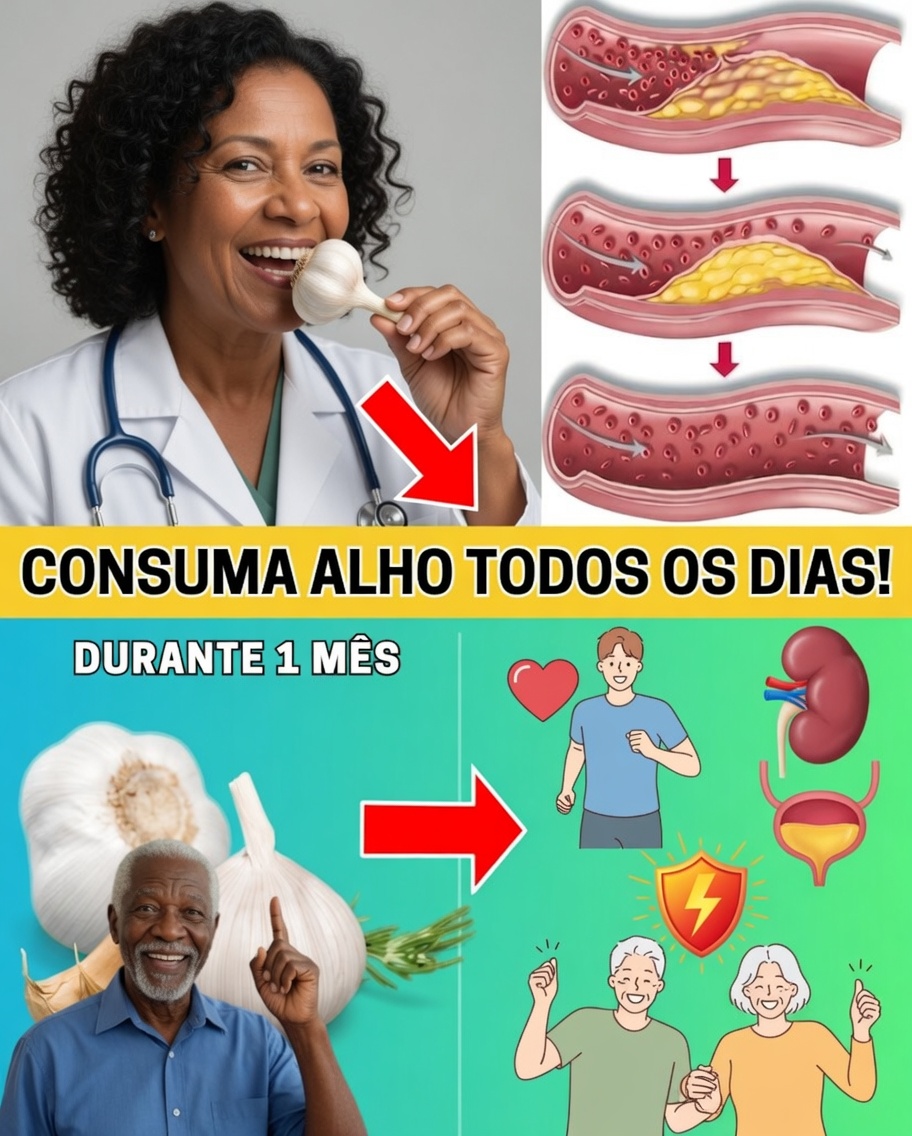 Comer alho cru todos os dias: uma forma natural de apoiar a saúde do coração e reduzir o colesterol