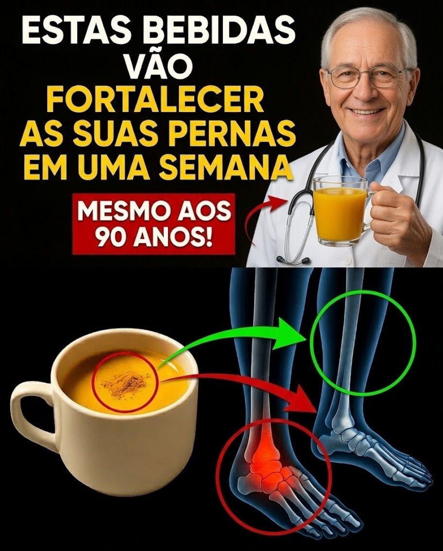 3 Bebidas Naturais Sugeridas para Fortalecer as Pernas Após os 60 Anos