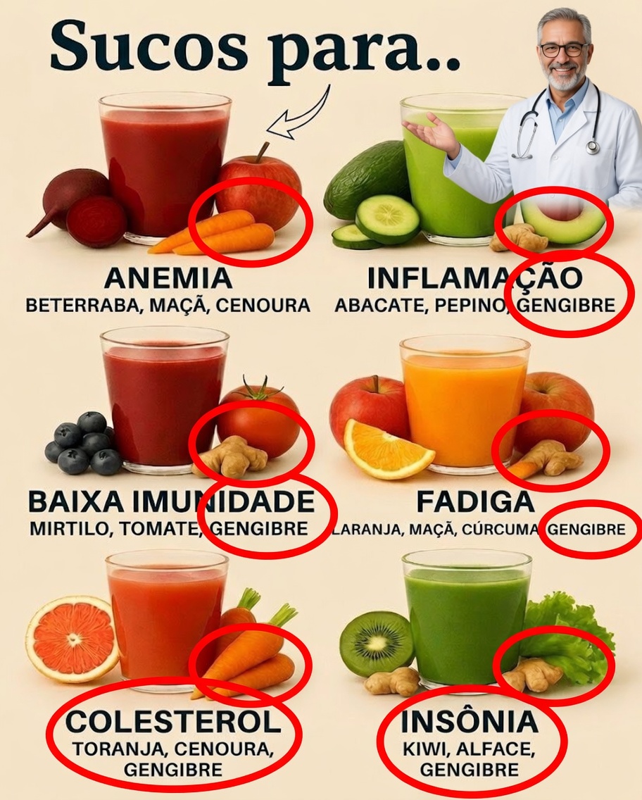 Sucos Curativos: Receitas Naturais para Anemia, Inflamação, Cansaço e Muito Mais