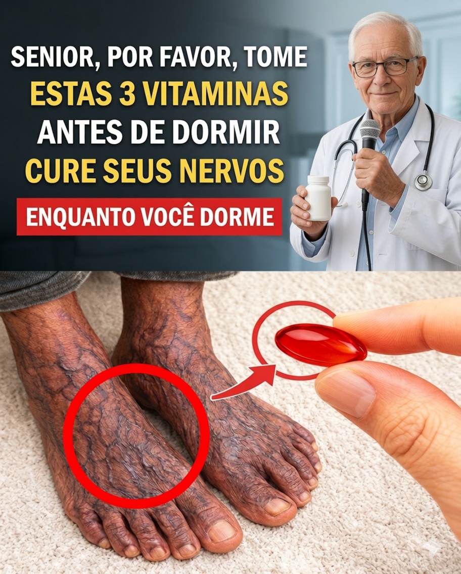 3 Vitaminas para Tomar Antes de Dormir que Podem Ajudar a Fortalecer as Pernas Após os 60 Anos: A Chave Esquecida para uma Melhor Mobilidade