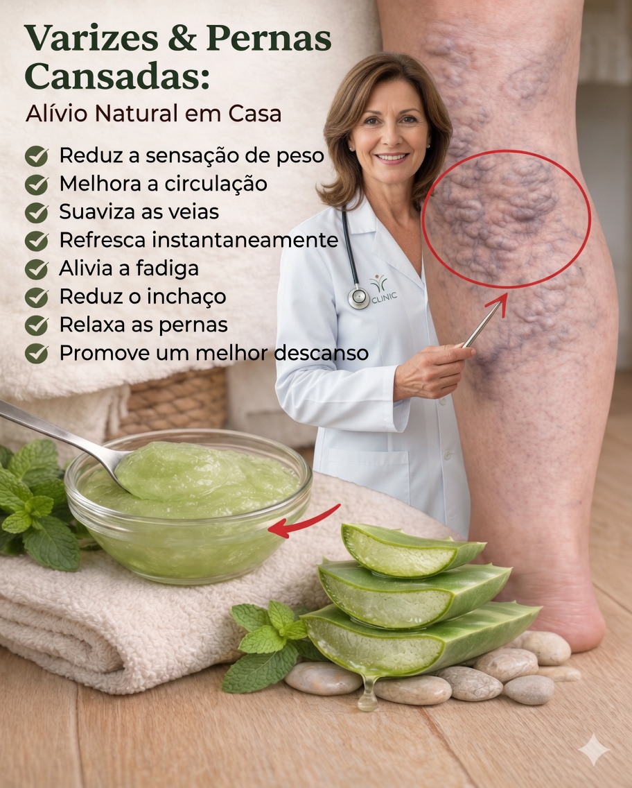 Gel Caseiro de Aloe Vera para Pernas Cansadas e Varizes: Alívio Natural que Você Pode Fazer em Casa