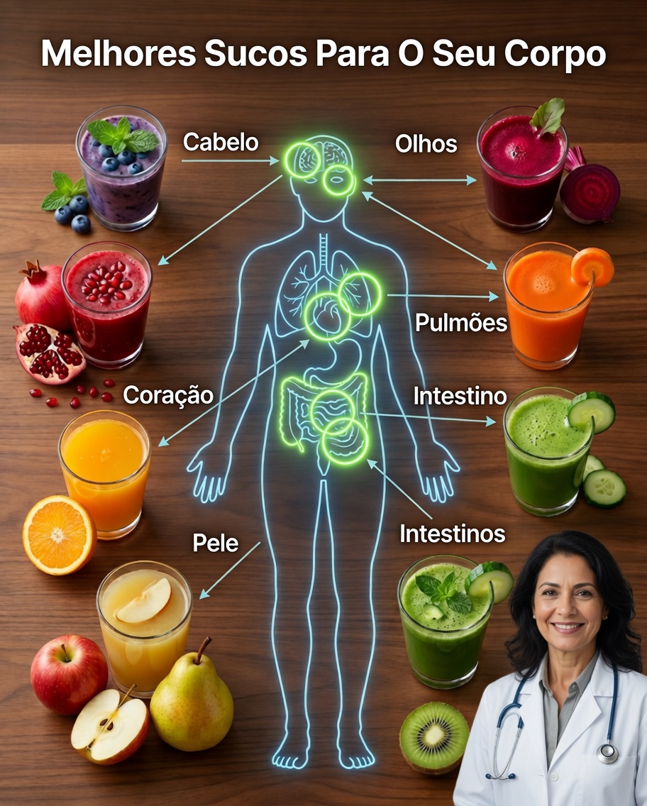 10 Melhores Sucos Naturais para Cada Parte do Seu Corpo